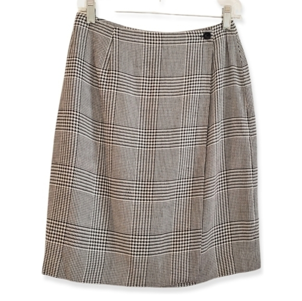 Charter Club Wool Blend Plaid Wrap Skirt